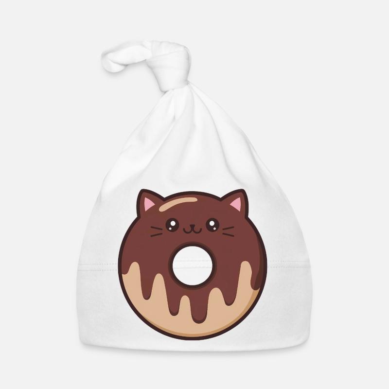 Cute Cat Donut Organic Baby Cap