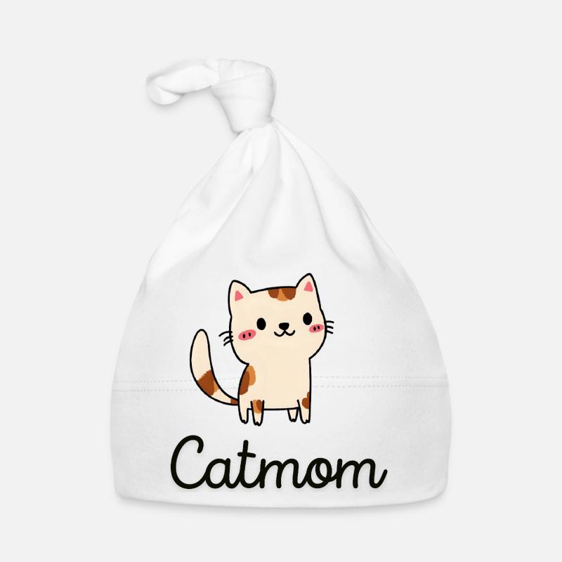 Niedliches Katzen-Design mit Charm Baby Bio-Mütze