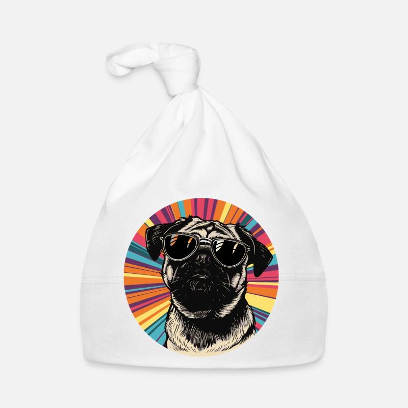 Chien décontracté avec des lunettes de soleil Bonnet bio Bébé
