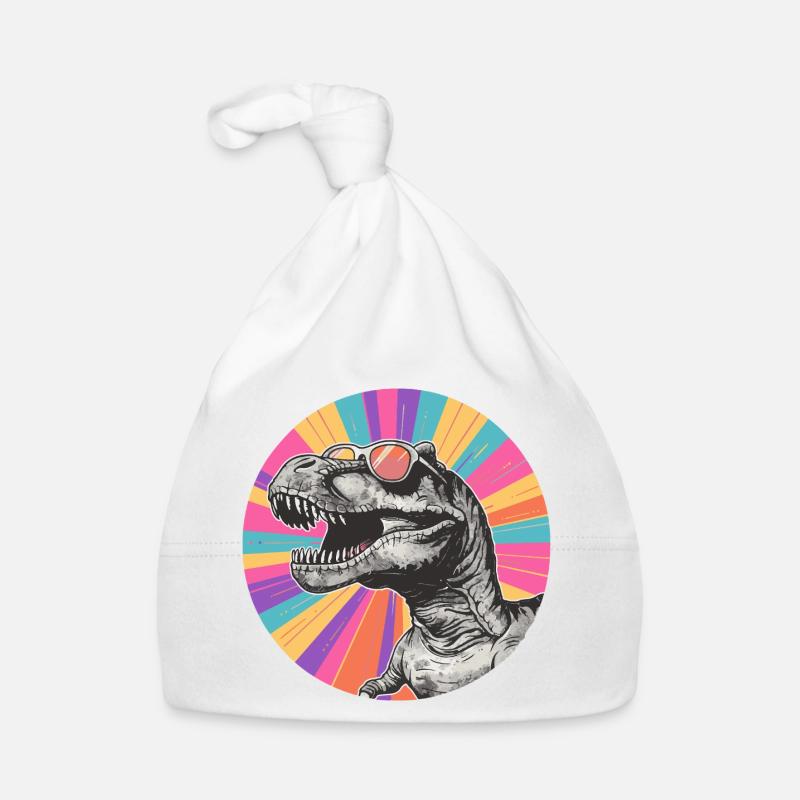 Dinosaurier Comic mit Sonnenbrille Baby Bio-Mütze
