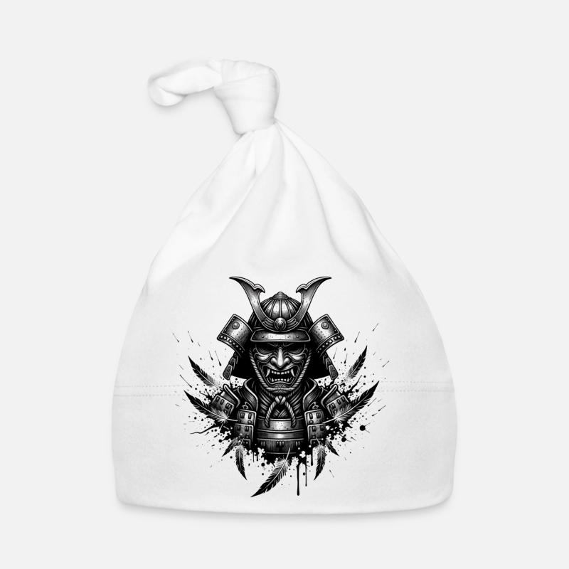 Conception de masque à encre de samouraï de l’ombre Bonnet bio Bébé