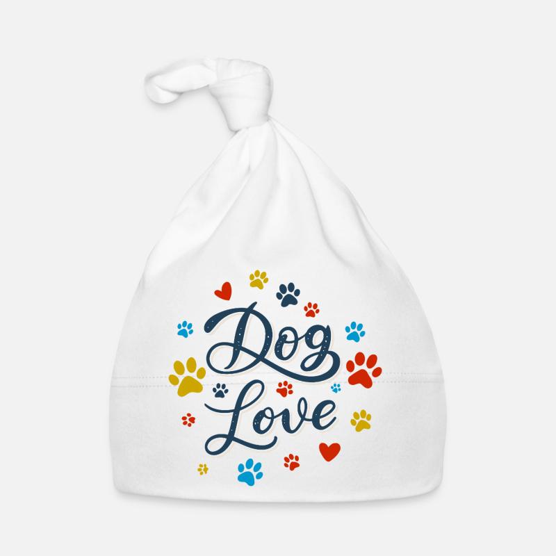 Dog Love Script Organic Baby Cap