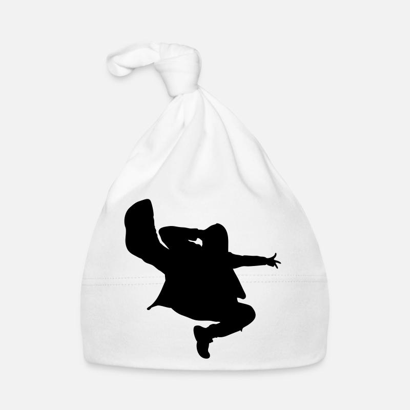 B-Boy Silhouette – Breakdance Jump Kick Baby Bio-Mütze