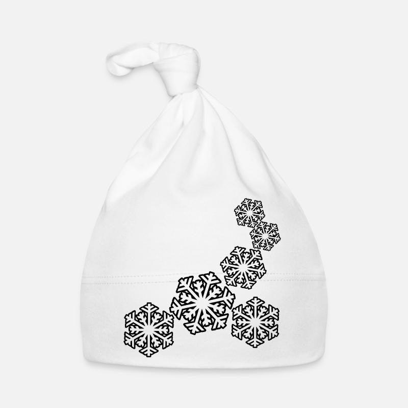Schneeflocken Baby Bio-Mütze