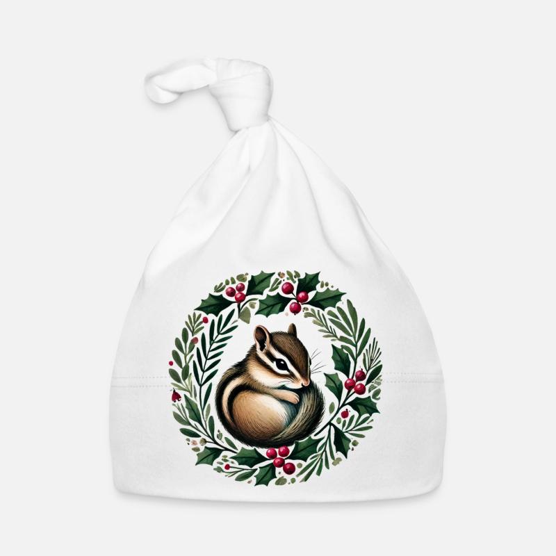 Stechpalmenkranz Eichhörnchen Charm Baby Bio-Mütze