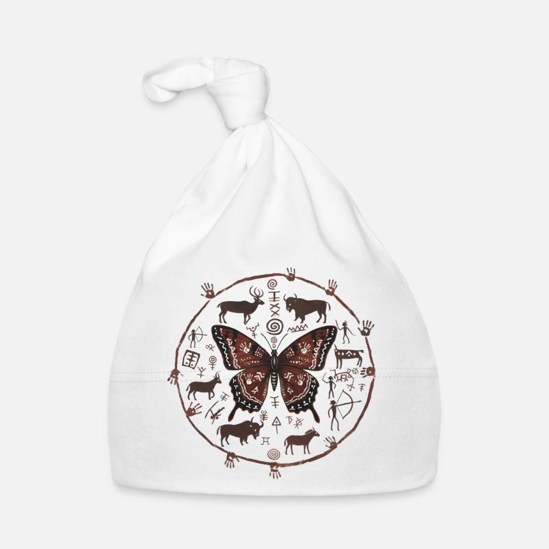 Runenkreis Schmetterling Baby Bio-Mütze