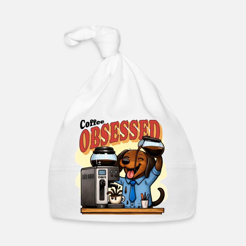 Café Teckel Obsessed Humour Bonnet bio Bébé