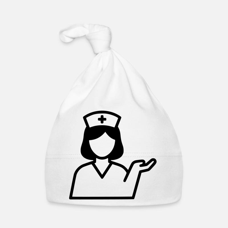 Krankenschwester Symbol | Pflege mit Herz Baby Bio-Mütze