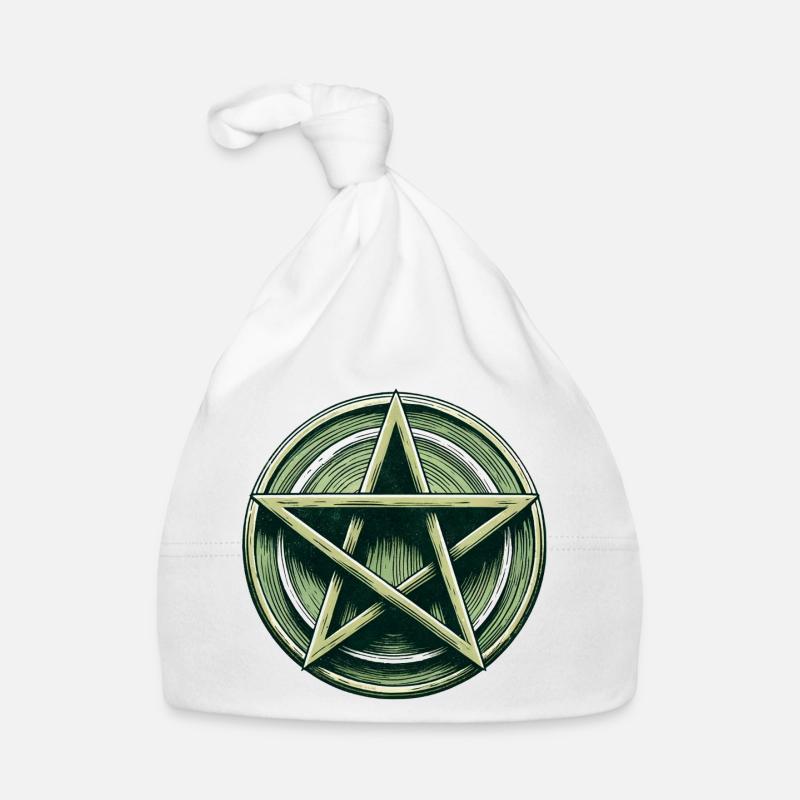 Emerald Pentagram Crest Organic Baby Cap