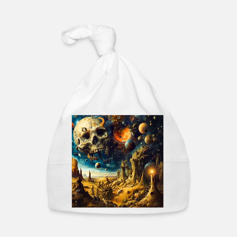 Kosmische Skelettlandschaft Baby Bio-Mütze