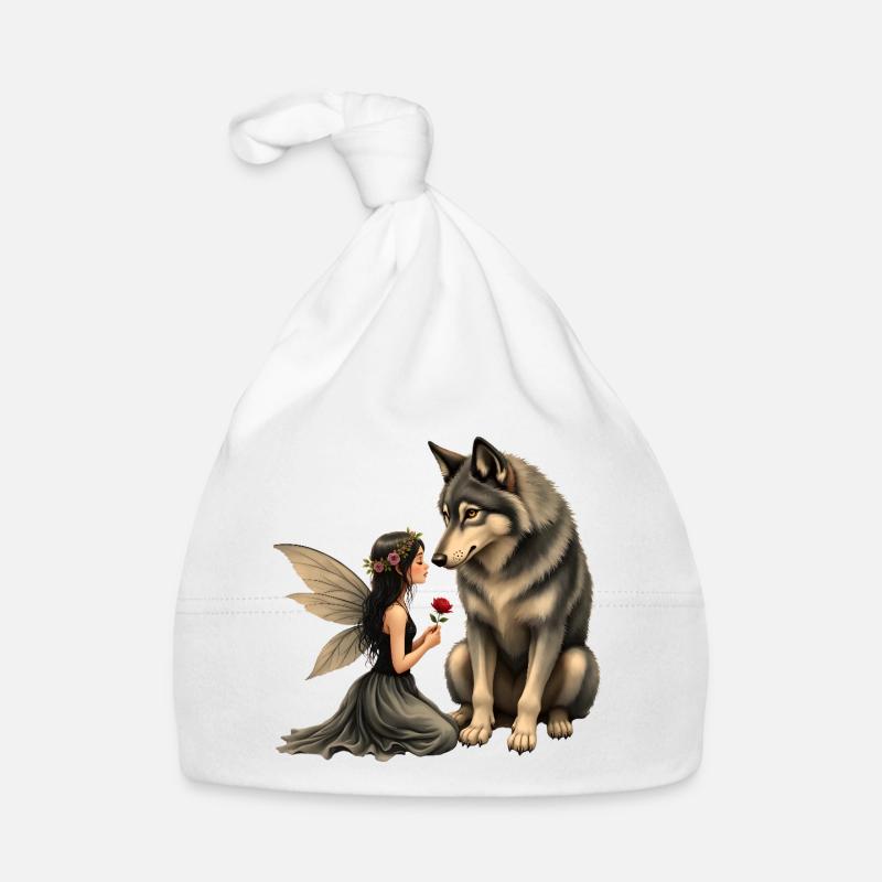 Fée et Loup : Baiser de Rose Bonnet bio Bébé