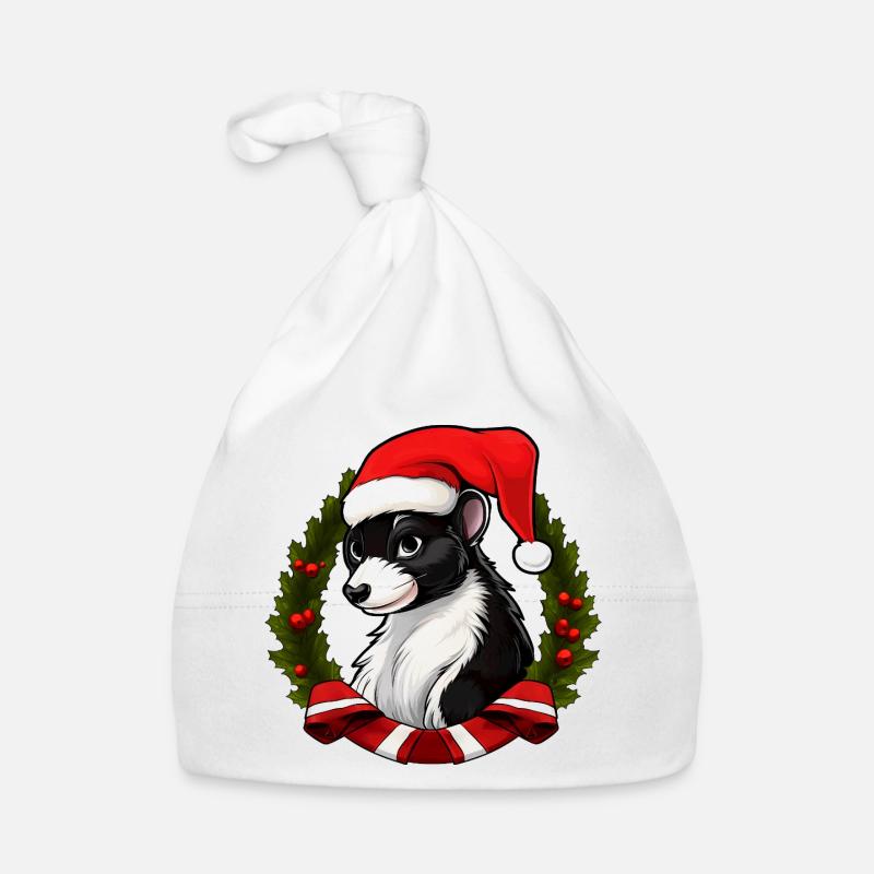 Stinktier Weihnachtsmann Baby Bio-Mütze
