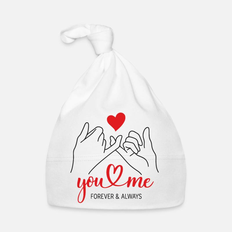 Toi et Moi Pour Toujours Éternellement Amour Duo Bonnet bio Bébé