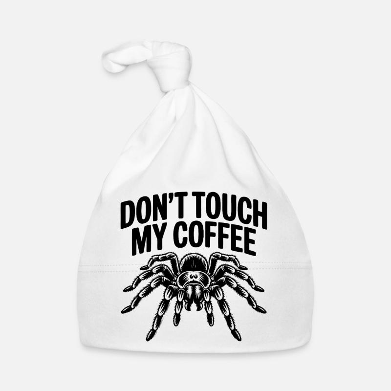 « Ne touchez pas à mon café » Rétro Statement Design Bonnet bio Bébé
