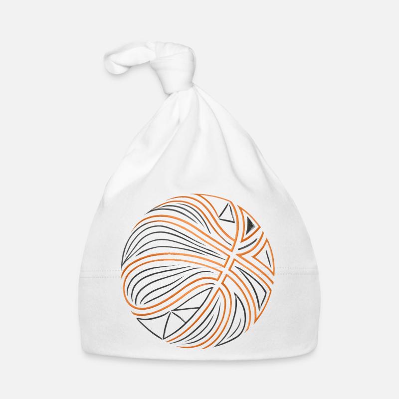 Thread Swivel Orange Black Organic Baby Cap