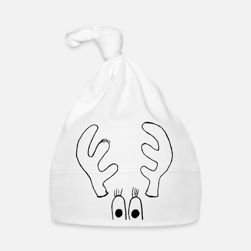 Moose with big eyes Organic Baby Cap