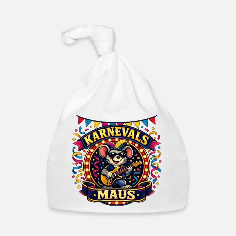 Karneval Maus Rock Köln Alaaf Geschenk Baby Bio-Mütze