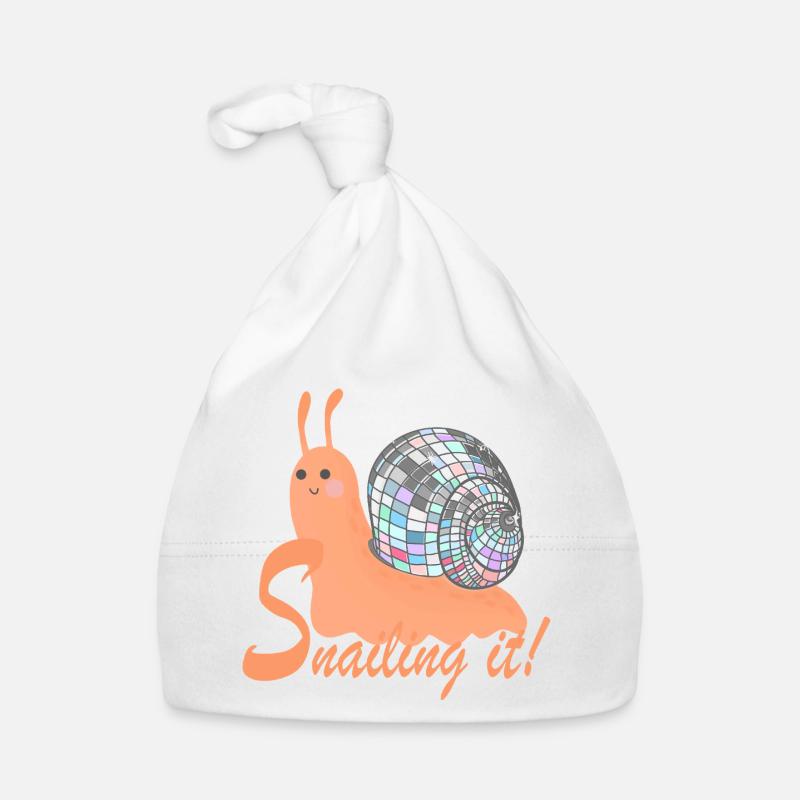 Snailing It! – Bunte Schnecke mit Disco-Kugel Baby Bio-Mütze