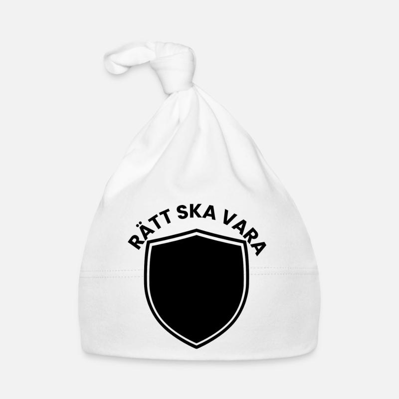 Black and white shield design minimalist Organic Baby Cap