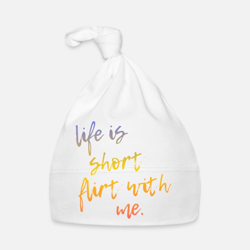 La vie est courte Draguette avec moi - Tour Gradient Script Bonnet bio Bébé