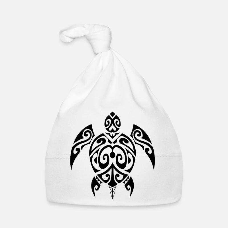 Turtle-2-black Organic Baby Cap