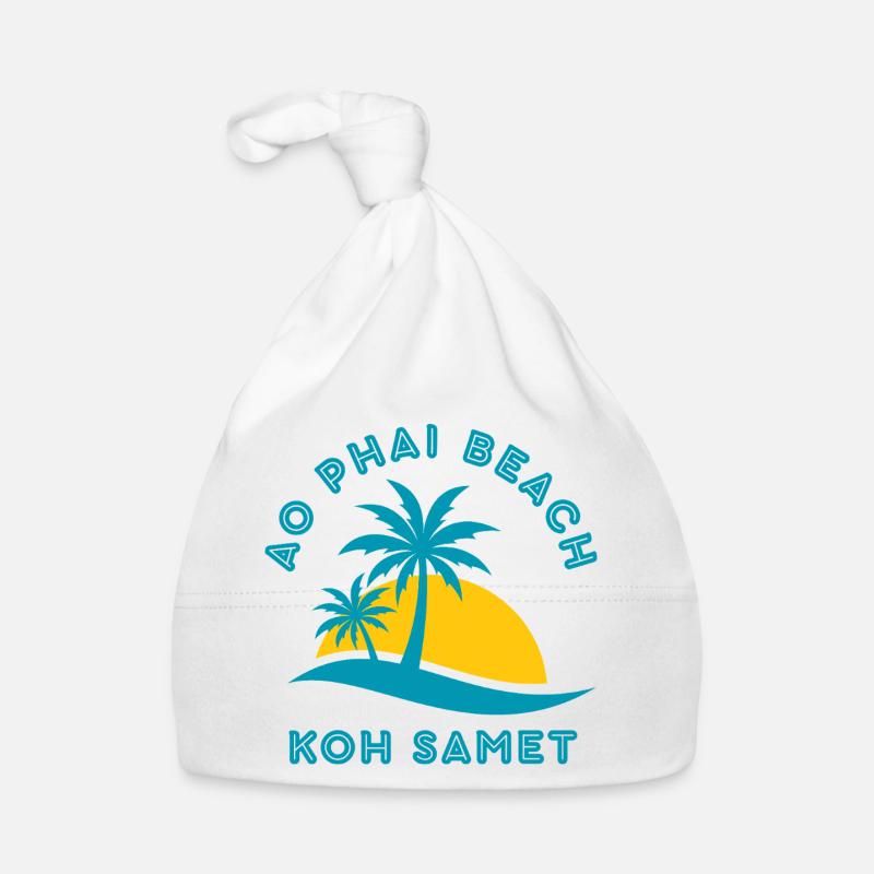 Koh Samet Ao Phai Beach Sunset Organic Baby Cap
