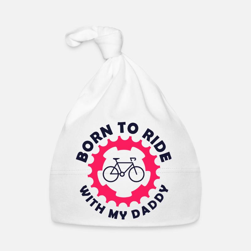 velo-born to ride with my daddy Bonnet bio Bébé