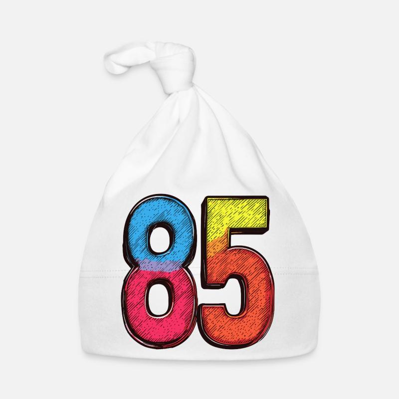 85 Number Colorful Organic Baby Cap