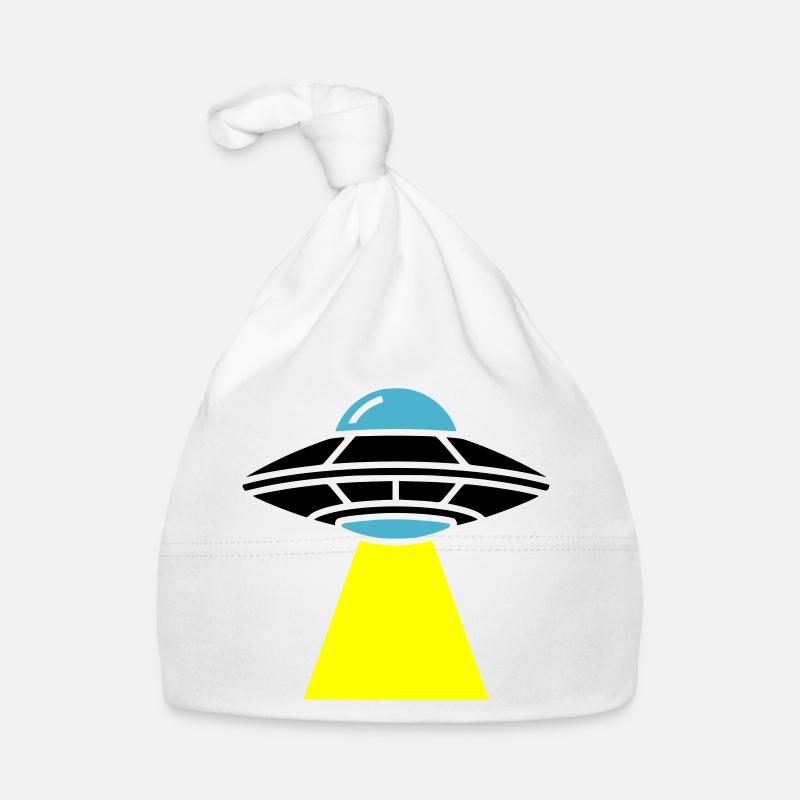 UFO Alien Spaceship Light Organic Baby Cap