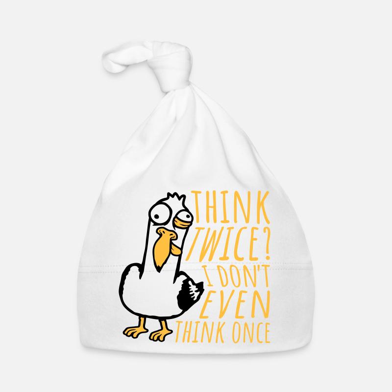 Seagull Crazy Think Twice? I Don't Even Think Once Organic Baby Cap