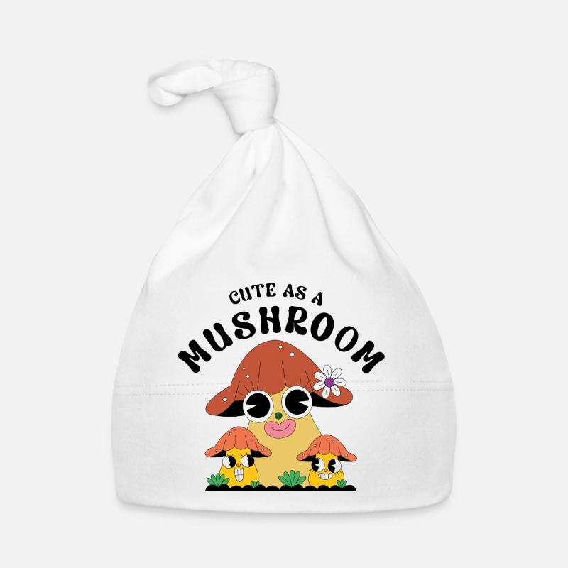 Mignon comme un champignon – Diction de dessin animé aux champignons sucrés Bonnet bio Bébé