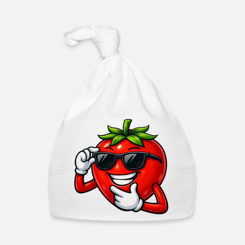 Cool Cartoon Tomato Comic Vegetable Fun Organic Baby Cap