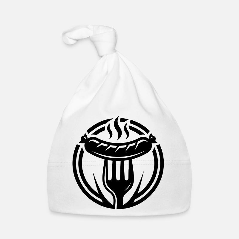 Wurst Bratwurst Symbol Baby Bio-Mütze