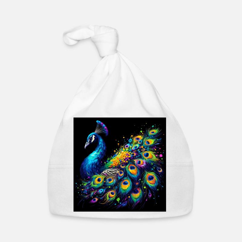 Pfau Baby Bio-Mütze