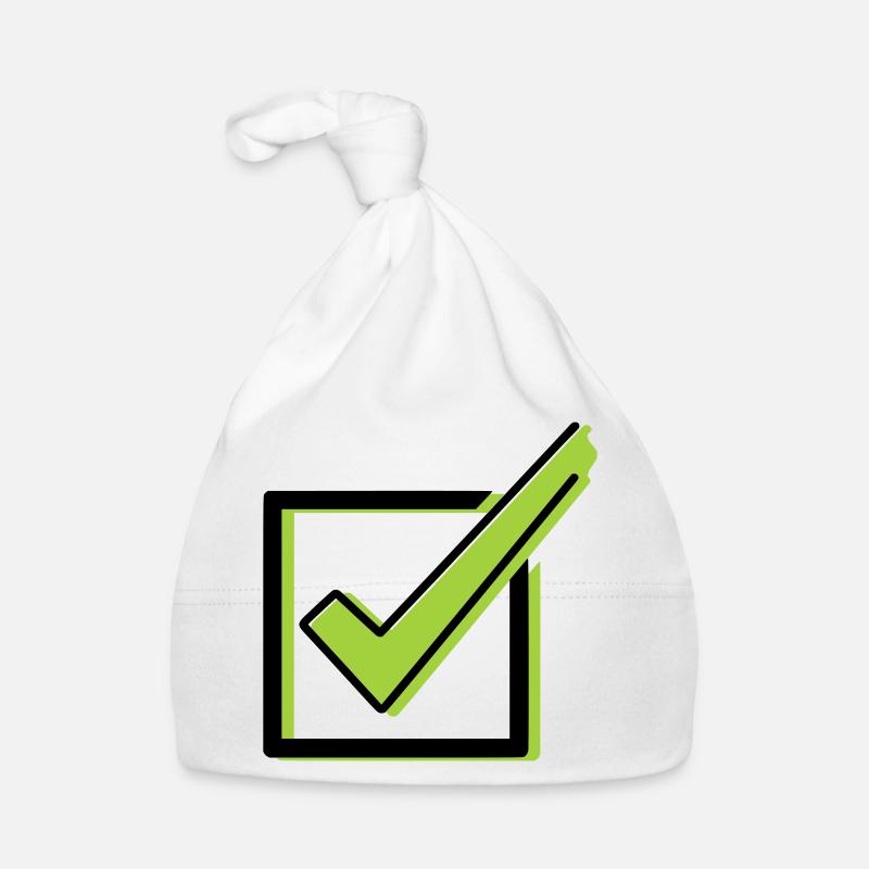 Tick Checklist Box Comic Organic Baby Cap