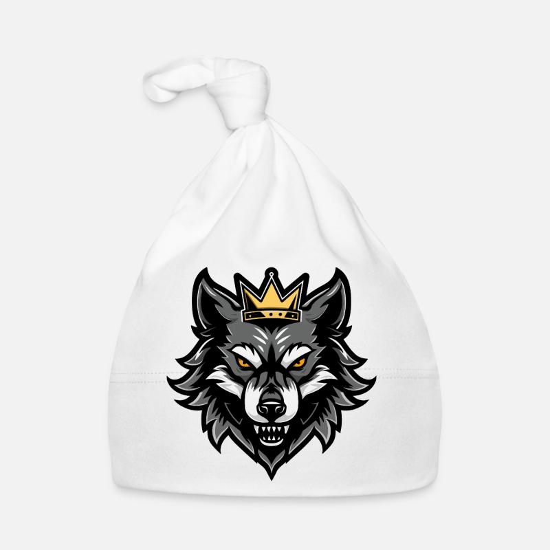 Wolf Head Crown Organic Baby Cap