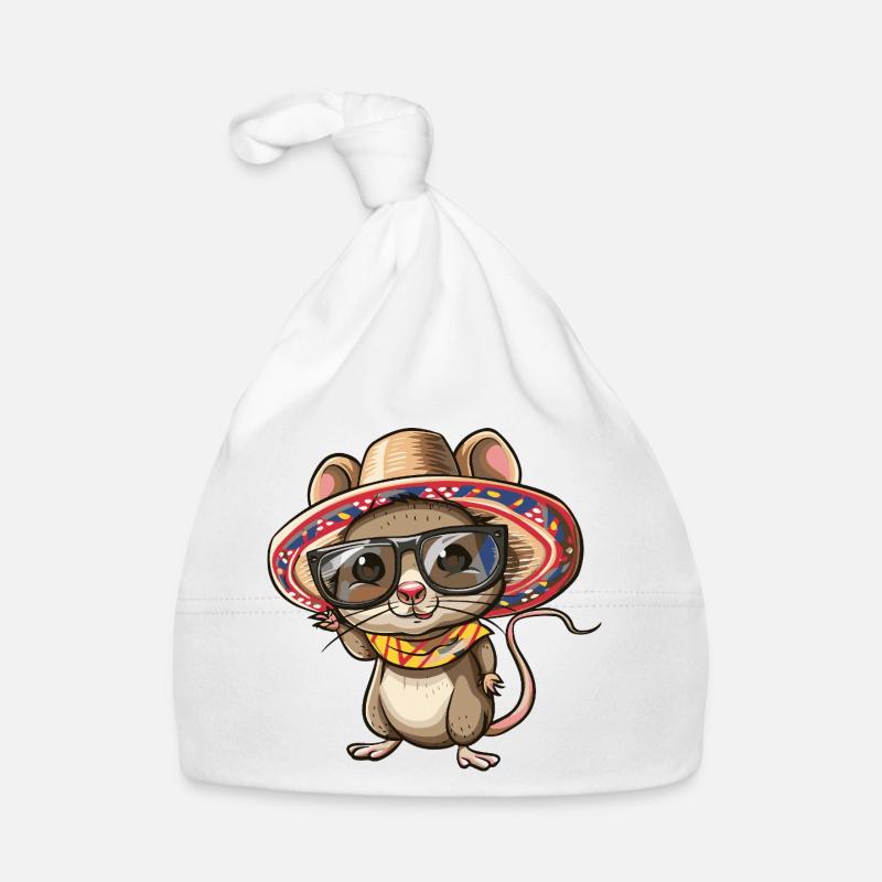 Maus Comic Lustig Sombrero Baby Bio-Mütze