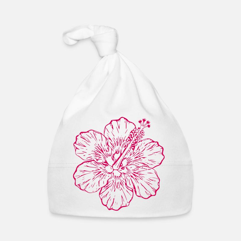 Cadeau de Noël de fleurs d’hibiscus hawaïen, fleurs d’hibiscus Bonnet bio Bébé