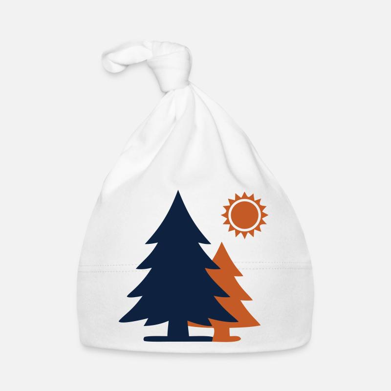 Sapins Forêt Soleil Minimalisme Bonnet bio Bébé