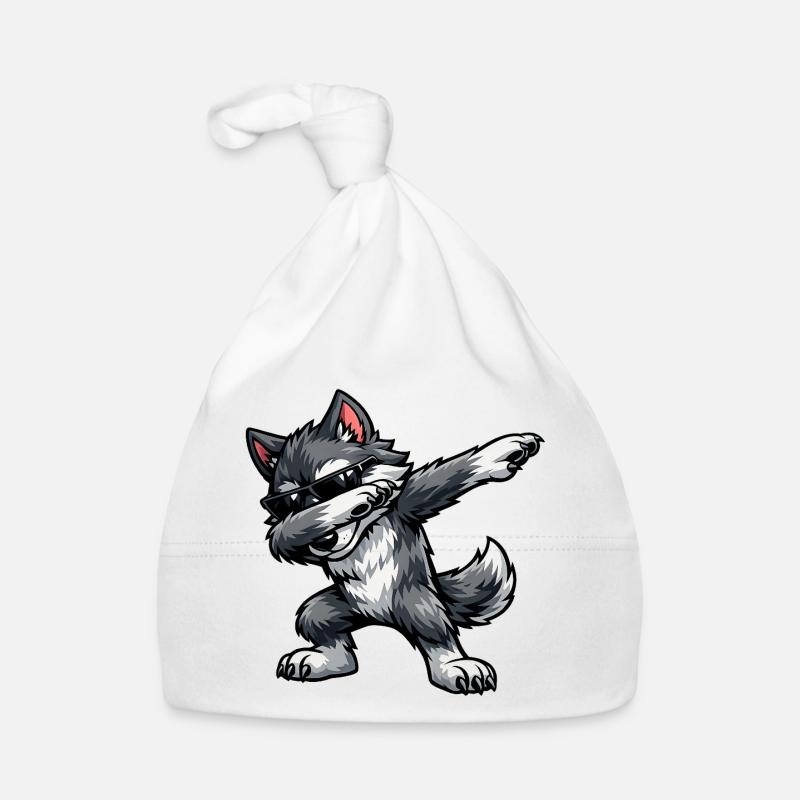 Dabbing Wolf Baby Bio-Mütze