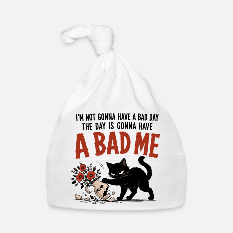 A Bad Me Cat Chaos Organic Baby Cap