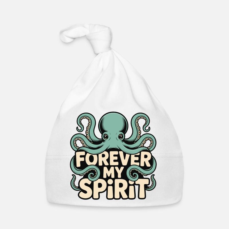 Octopus forever my spirit Organic Baby Cap