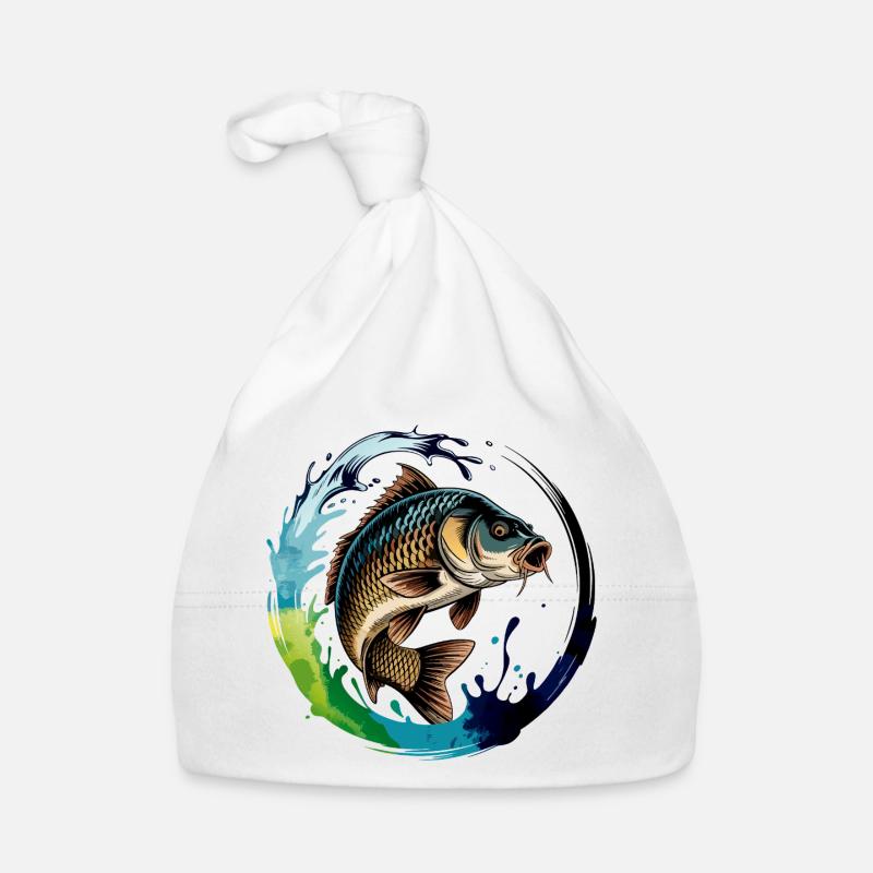 Jumping Carp Organic Baby Cap