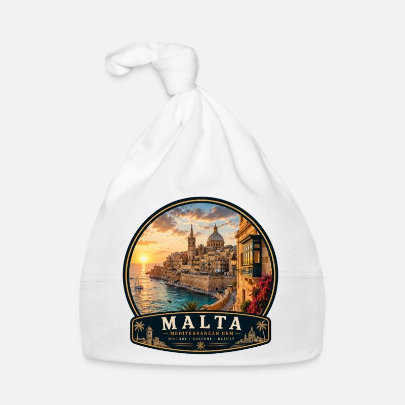 Malta Valletta Colonial Holidays Mediterranean Organic Baby Cap