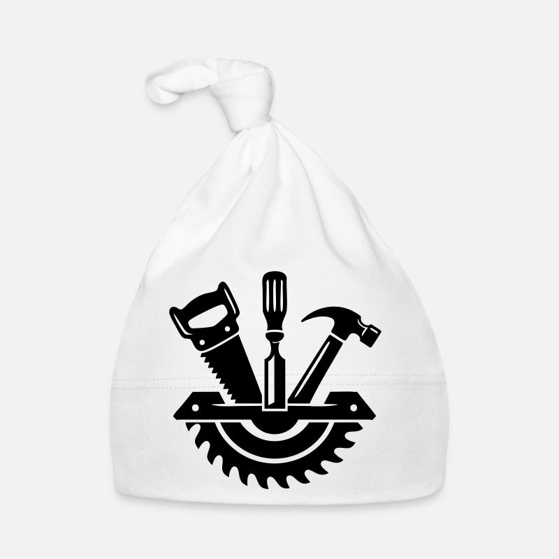 Outil de menuisier – Logo du charpentier Bonnet bio Bébé