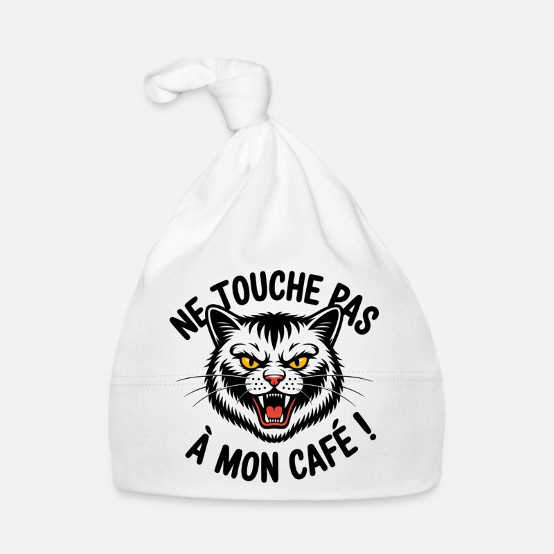 Ne touche pas à mon café ! Bonnet bio Bébé