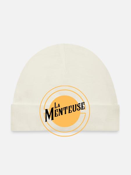 La Menteuse - Bonnet bio Bébé - blanc - Devant
