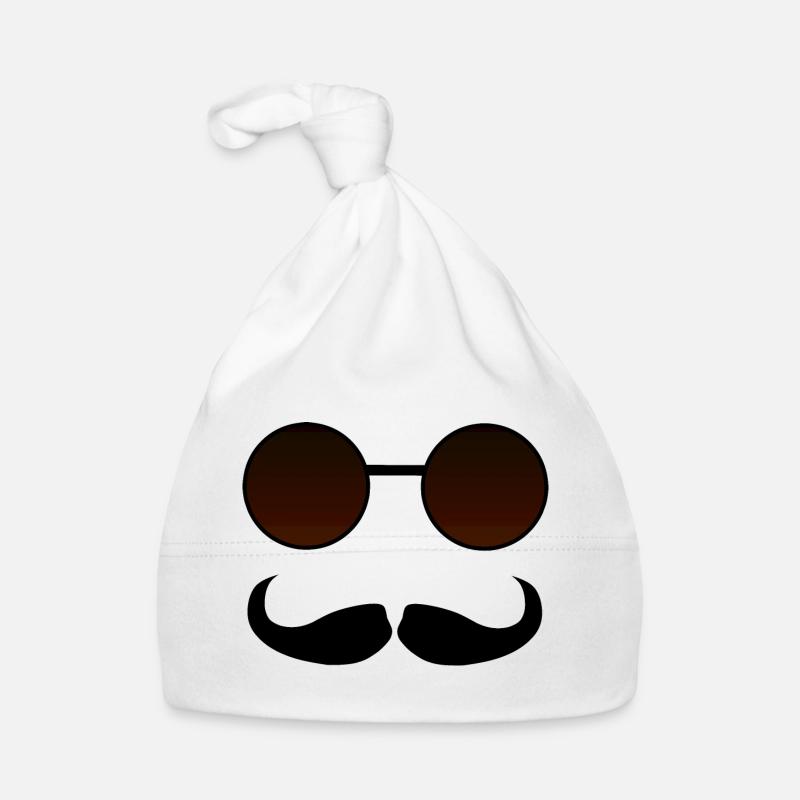 Hispter Mustache and Googles Organic Baby Cap