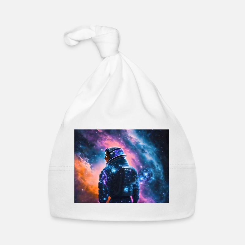 Female astronaut in space Organic Baby Cap