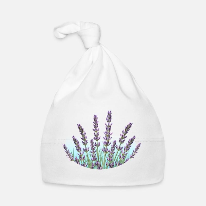 Lavender Lavender Stalks Lavender Field Organic Baby Cap